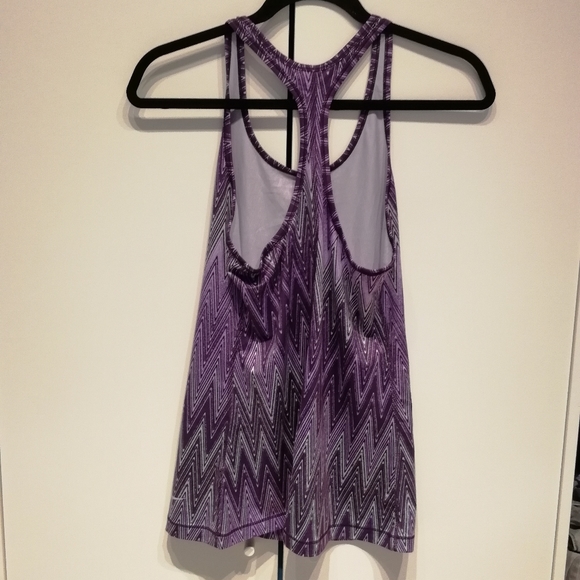 NIKE Dri-Fit G87 Geometric Aztec Racerbank Tank Top Purple Medium - Picture 9 of 9
